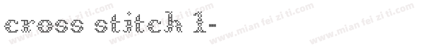 cross stitch 1字体转换